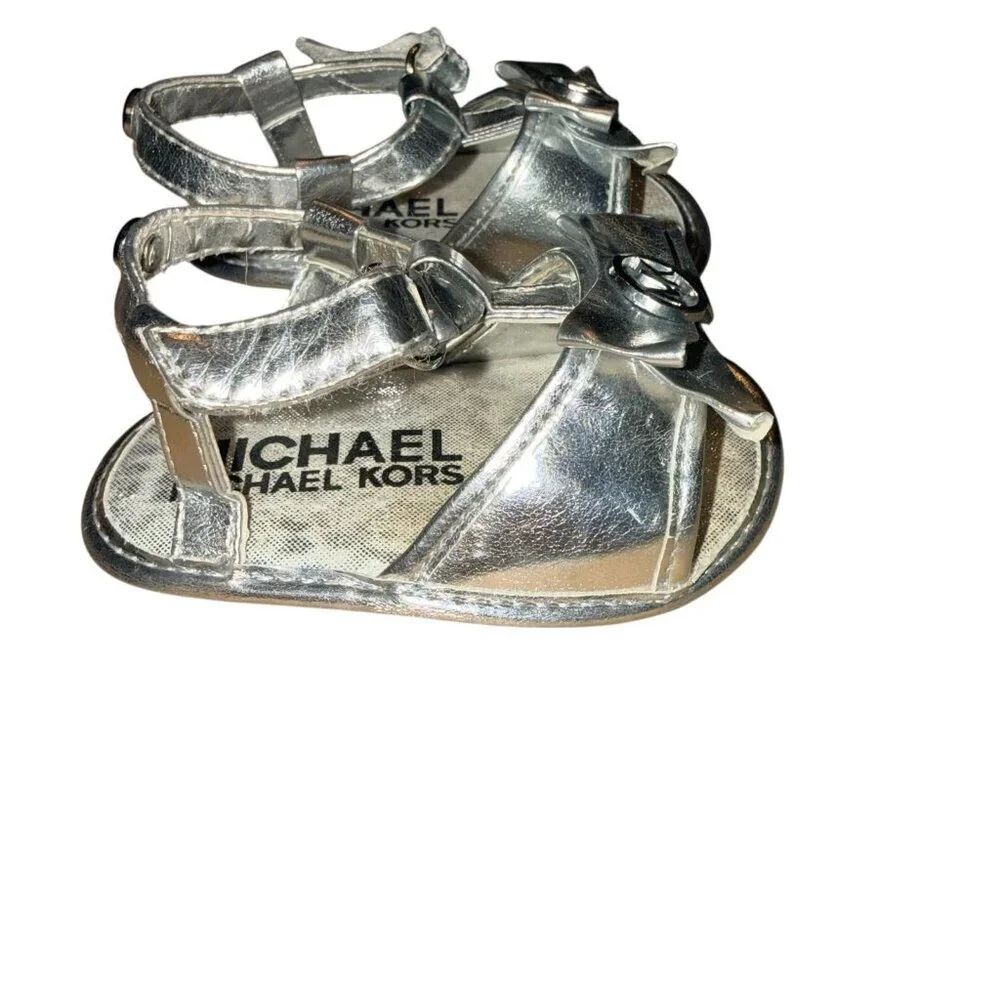Michael Kors Baby Silver Sandals Shoes Size 2
